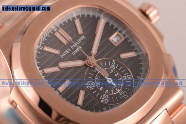 Perfect Replica Patek Philippe Nautilus Chrono Watch Rose Gold 5980/1R-001 (BP)